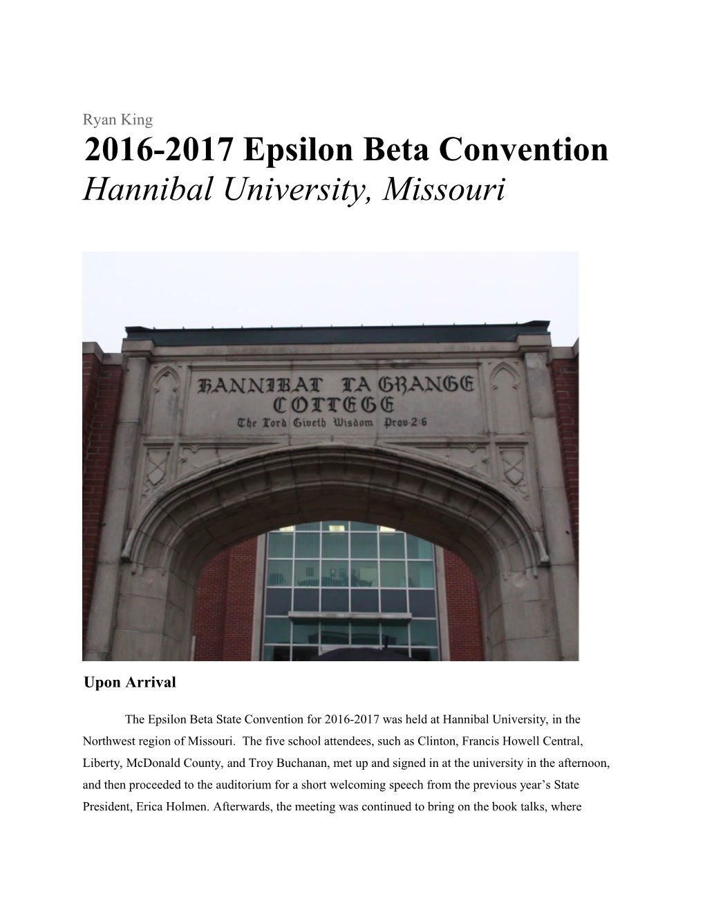 2016-2017 Epsilon Beta Convention