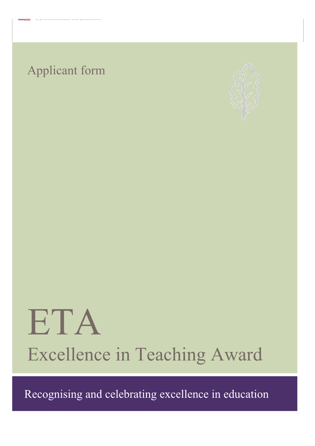 Recognising and Celebrating Excellence in Education