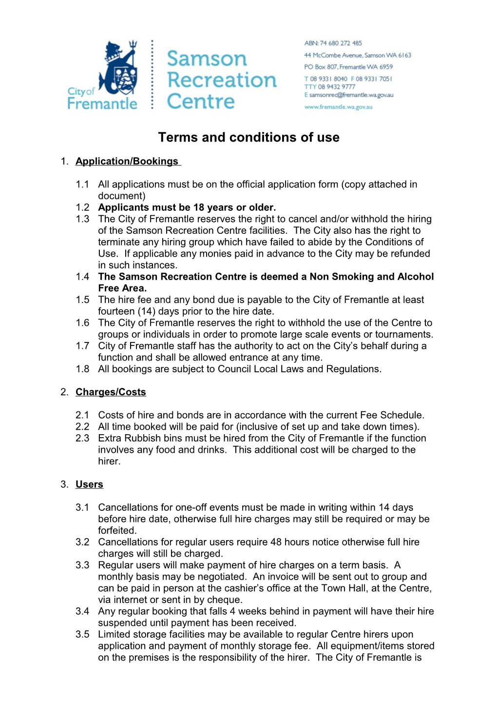 Terms and Conditions of Use s2