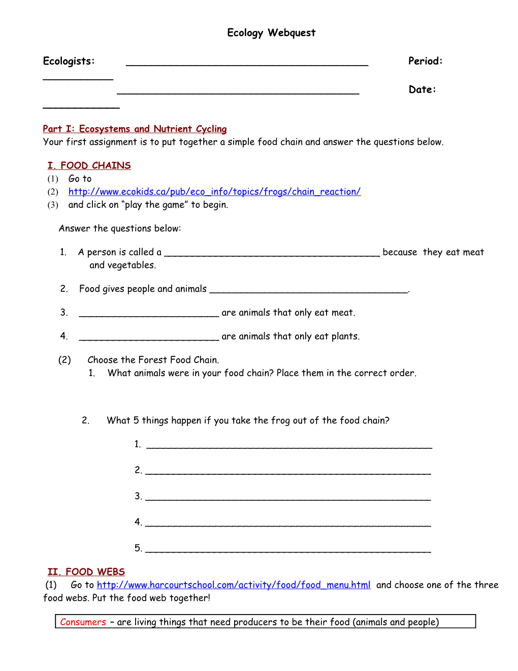 Part I: Ecosystems and Nutrient Cycling s1