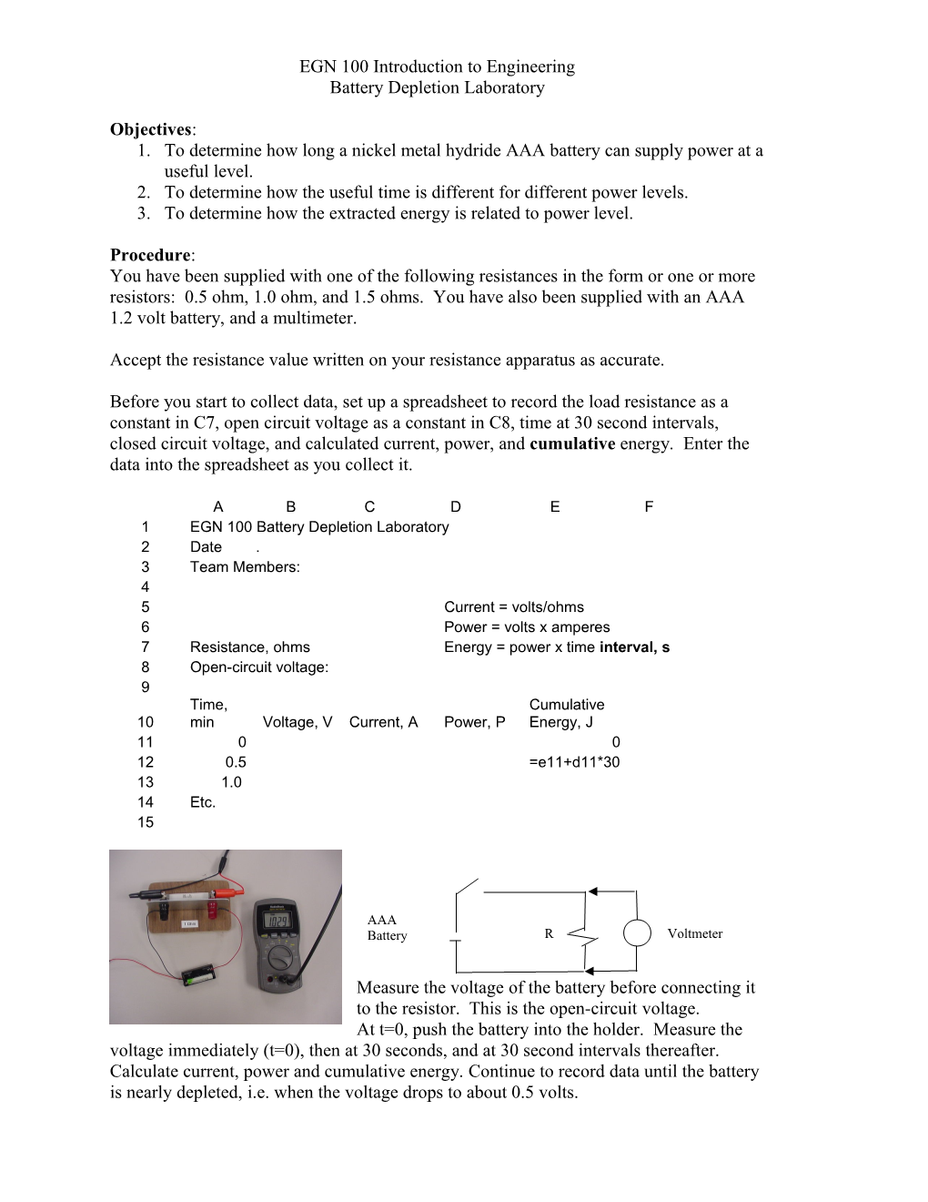 ELE 100 Introduction to Engineering