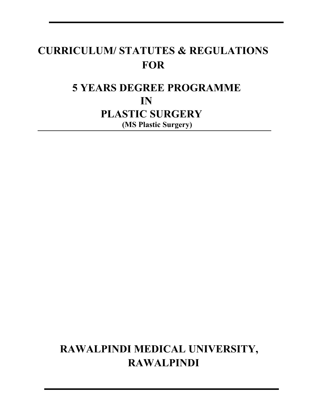 Curriculum/ Statutes & Regulations For