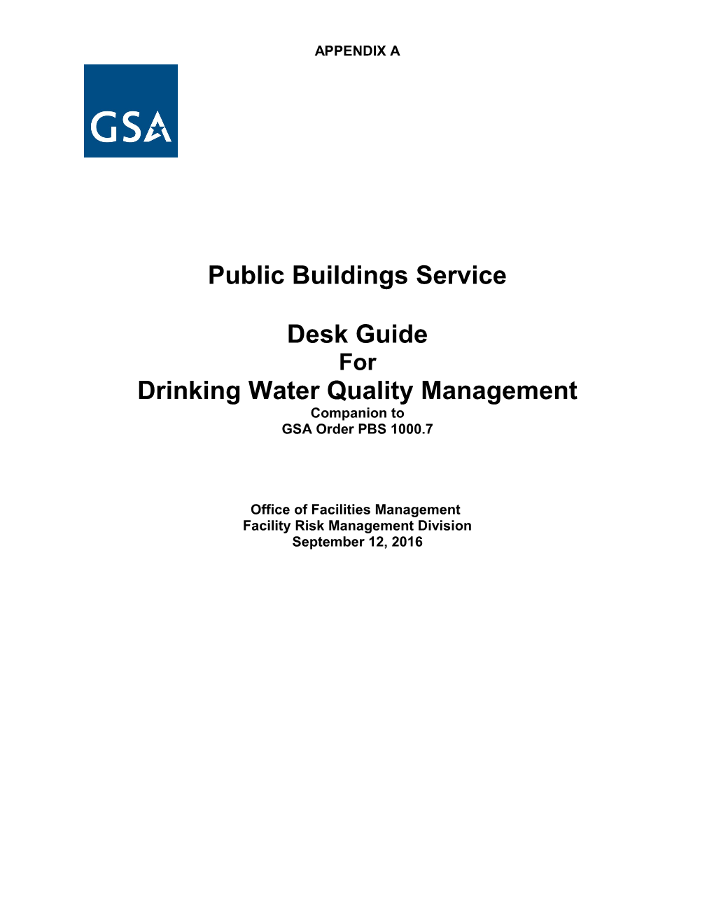 Drinking Water Quality Management