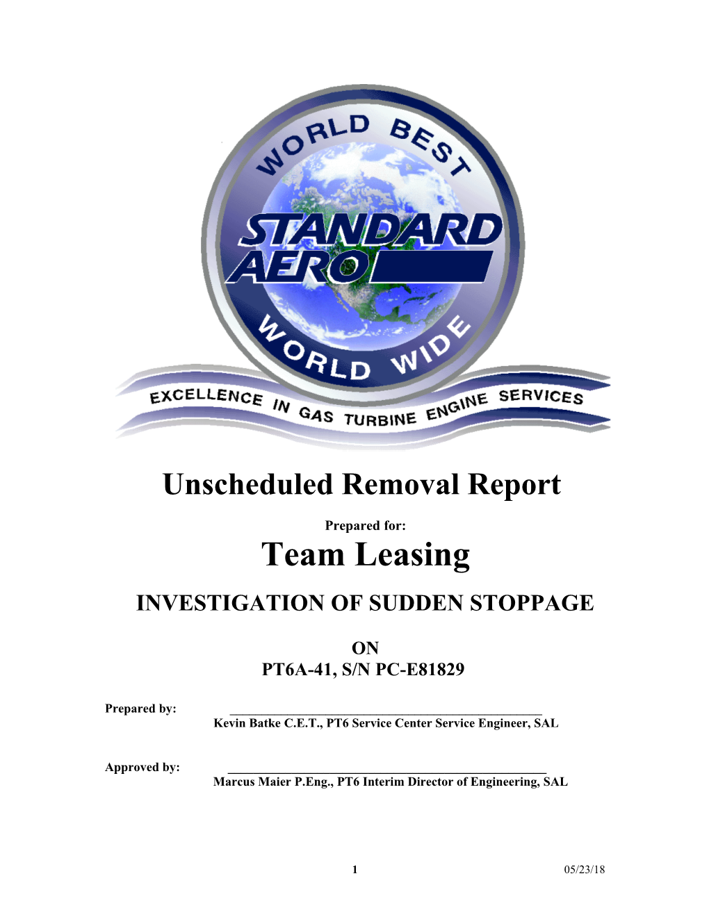 Team Leasing Sudden Stoppage S275492