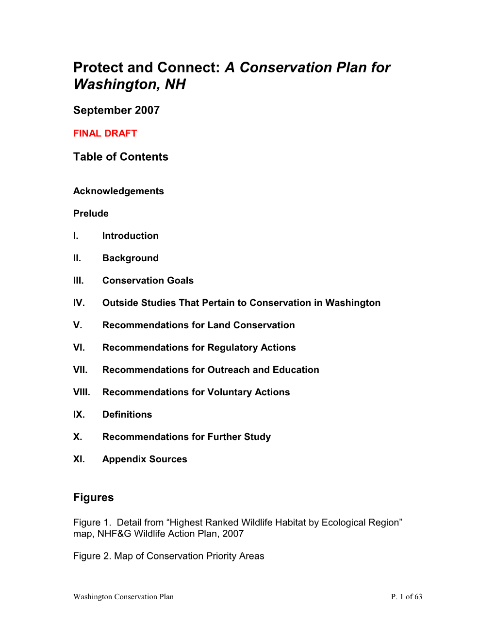 Protect and Connect: a Conservation Plan for Washington, NH