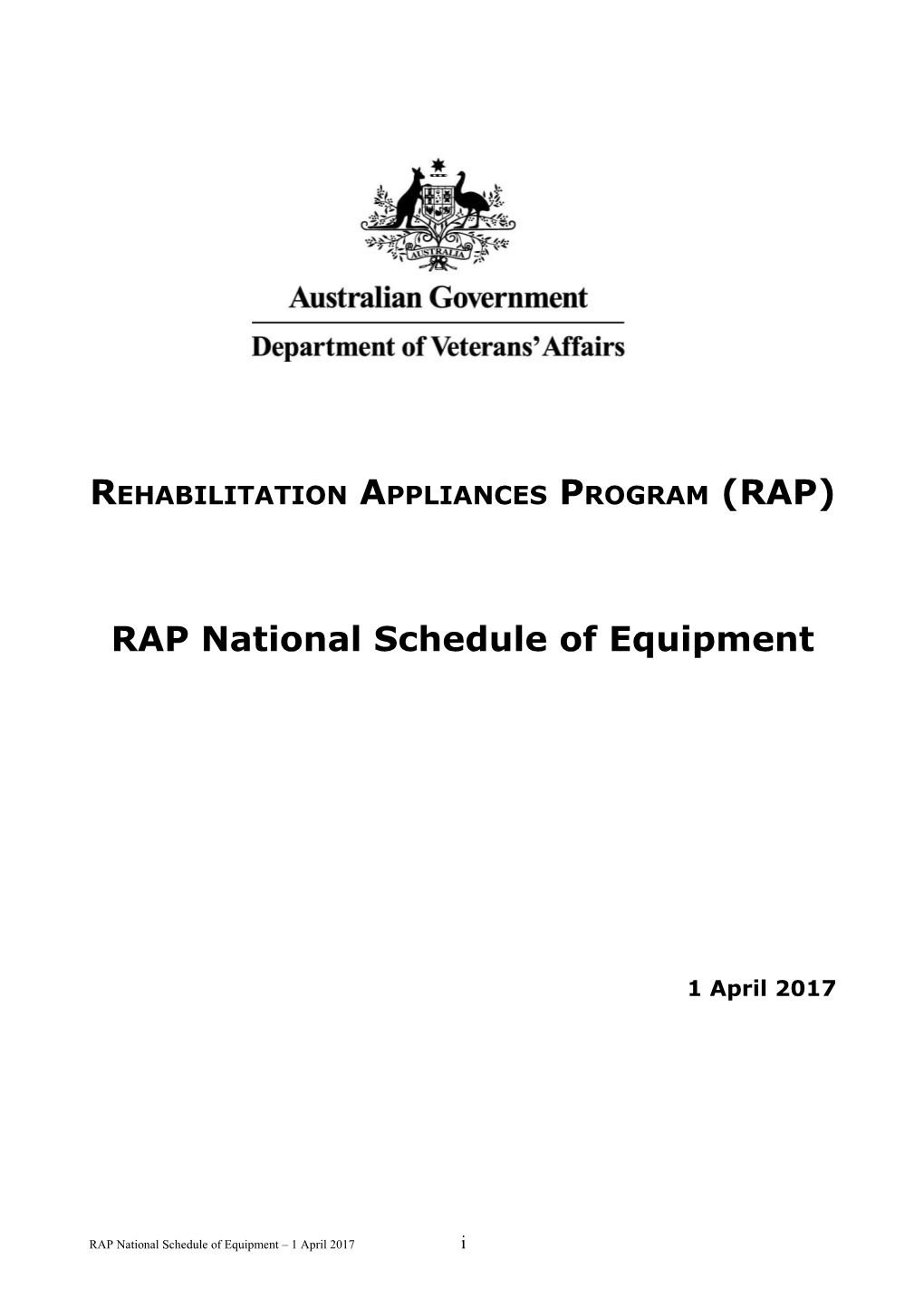 Rehabilitation Appliances Program (RAP)