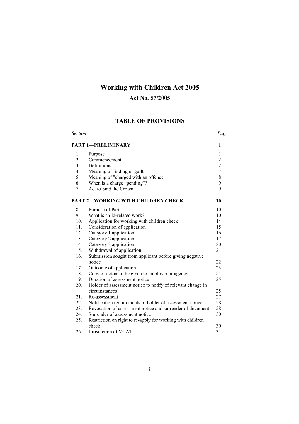 Working with Children Act 2005