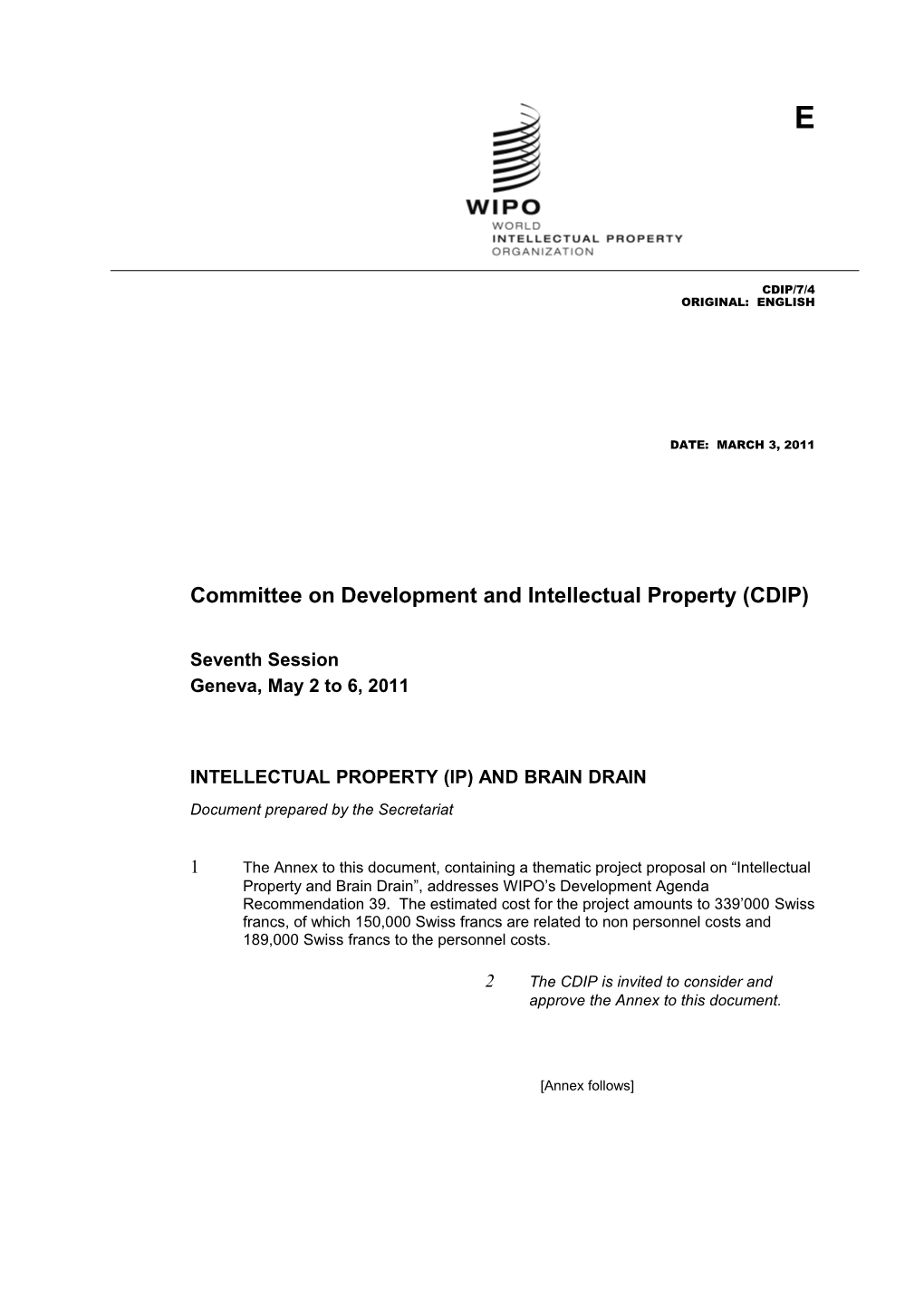 Guidelines for Preparing Project Documents for Implementing the Wipo Development Agenda