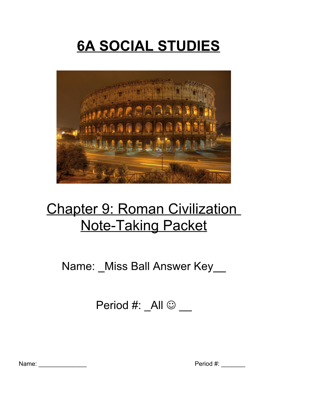 6A Social Studies