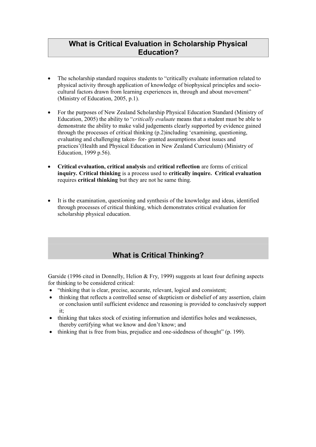 What Is Critical Evaluation