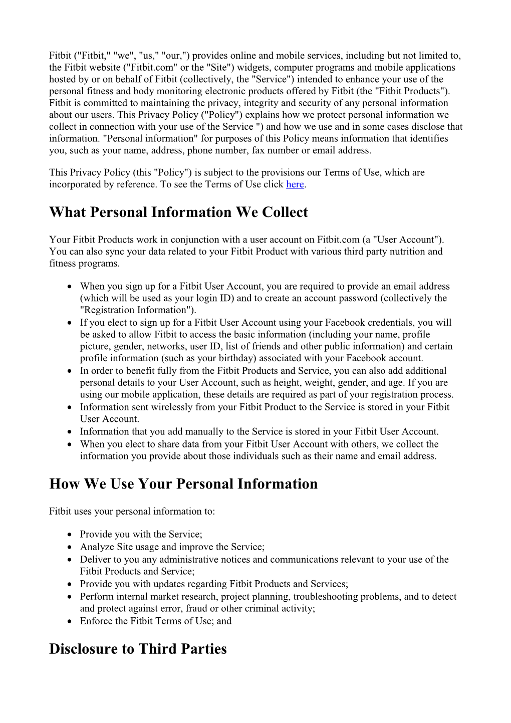 What Personal Information We Collect