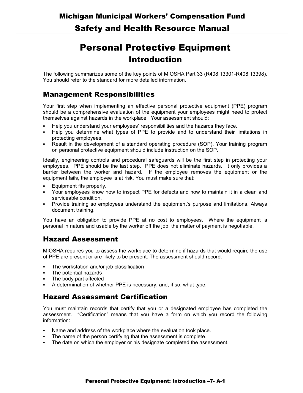Personal Protective Equipment s3