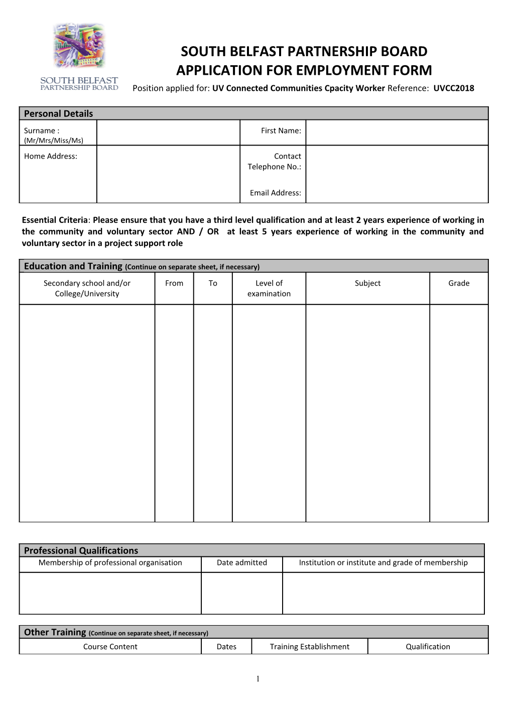 South Belfast Partnership Board