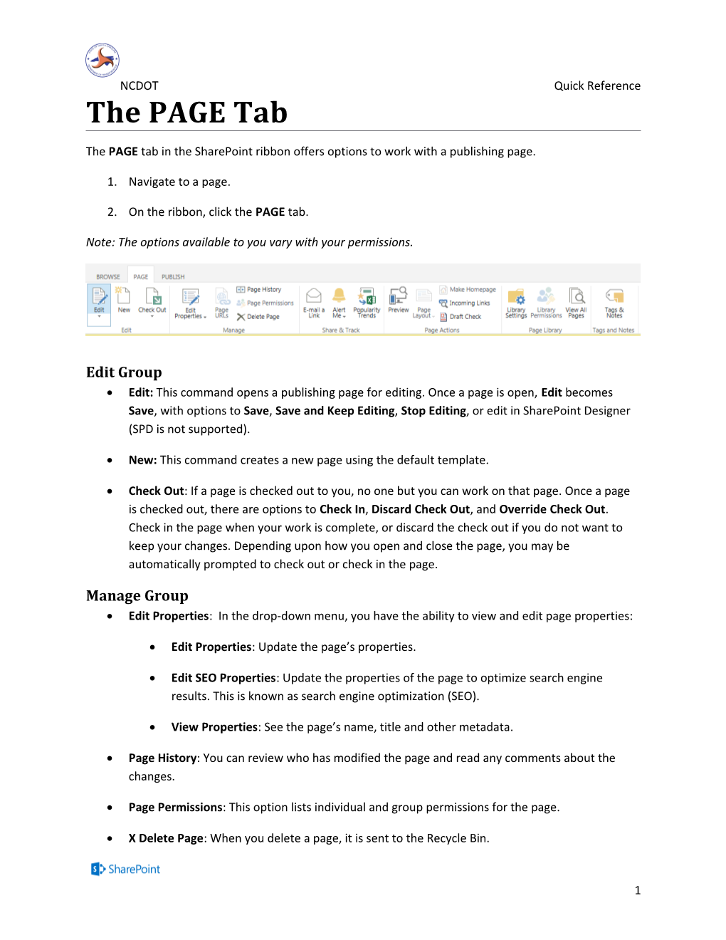 The Page Tab