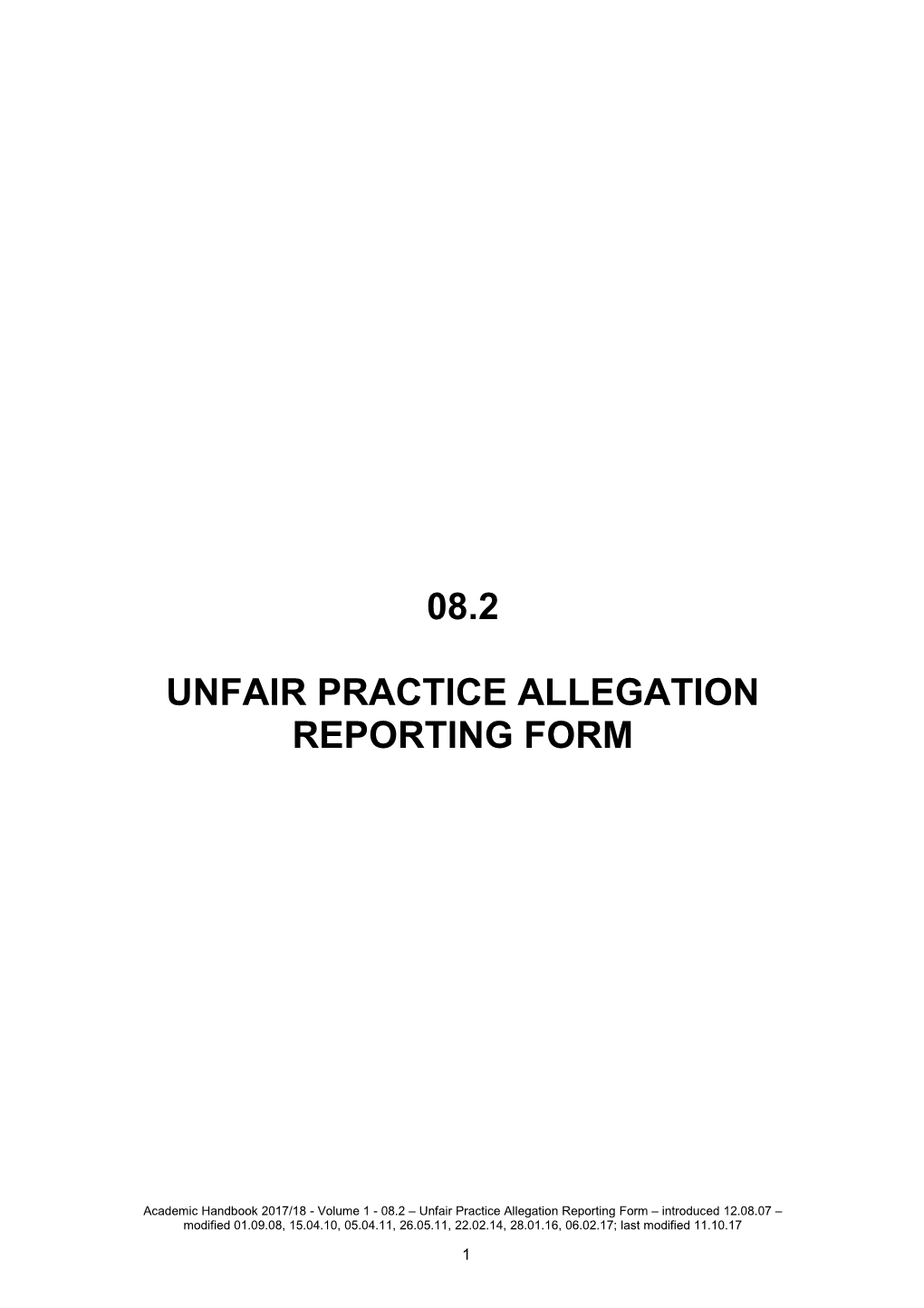 08-02 Unfair Practice Allegation Reporting Form