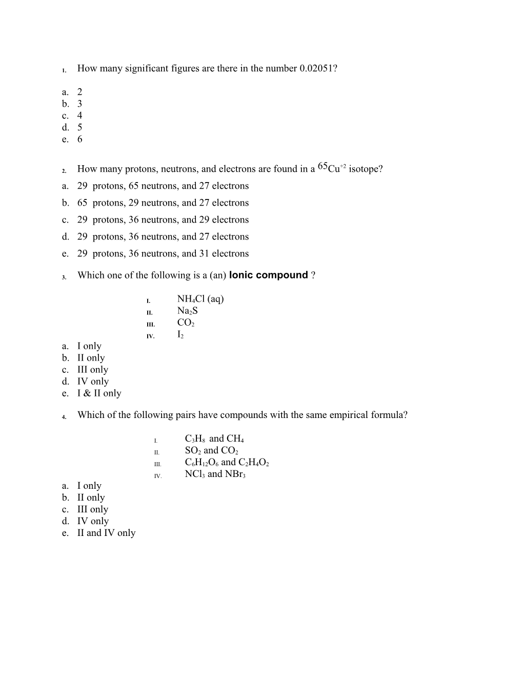 1. How Many Significant Figures Are There in the Number 0.02051?