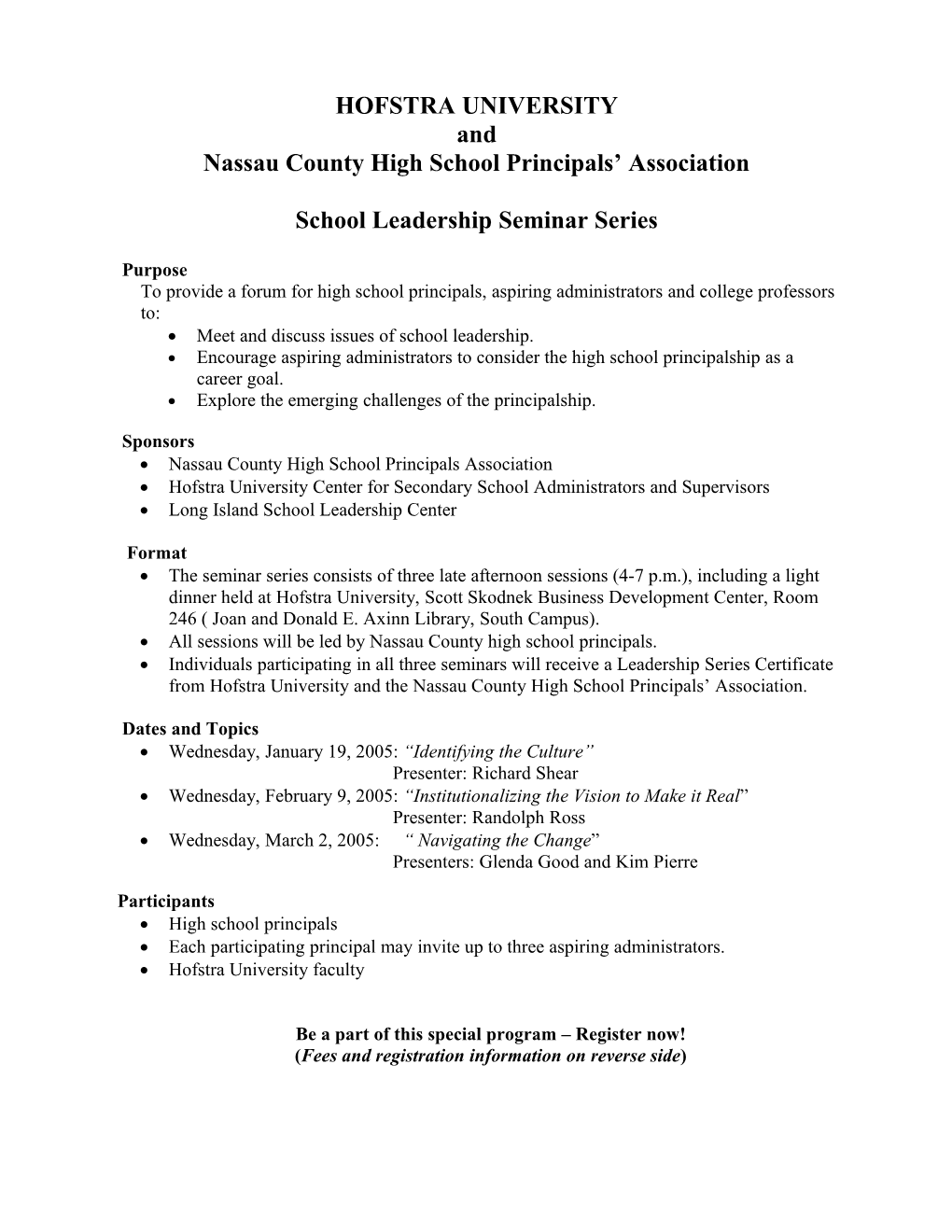 Nassau County High School Principals Association