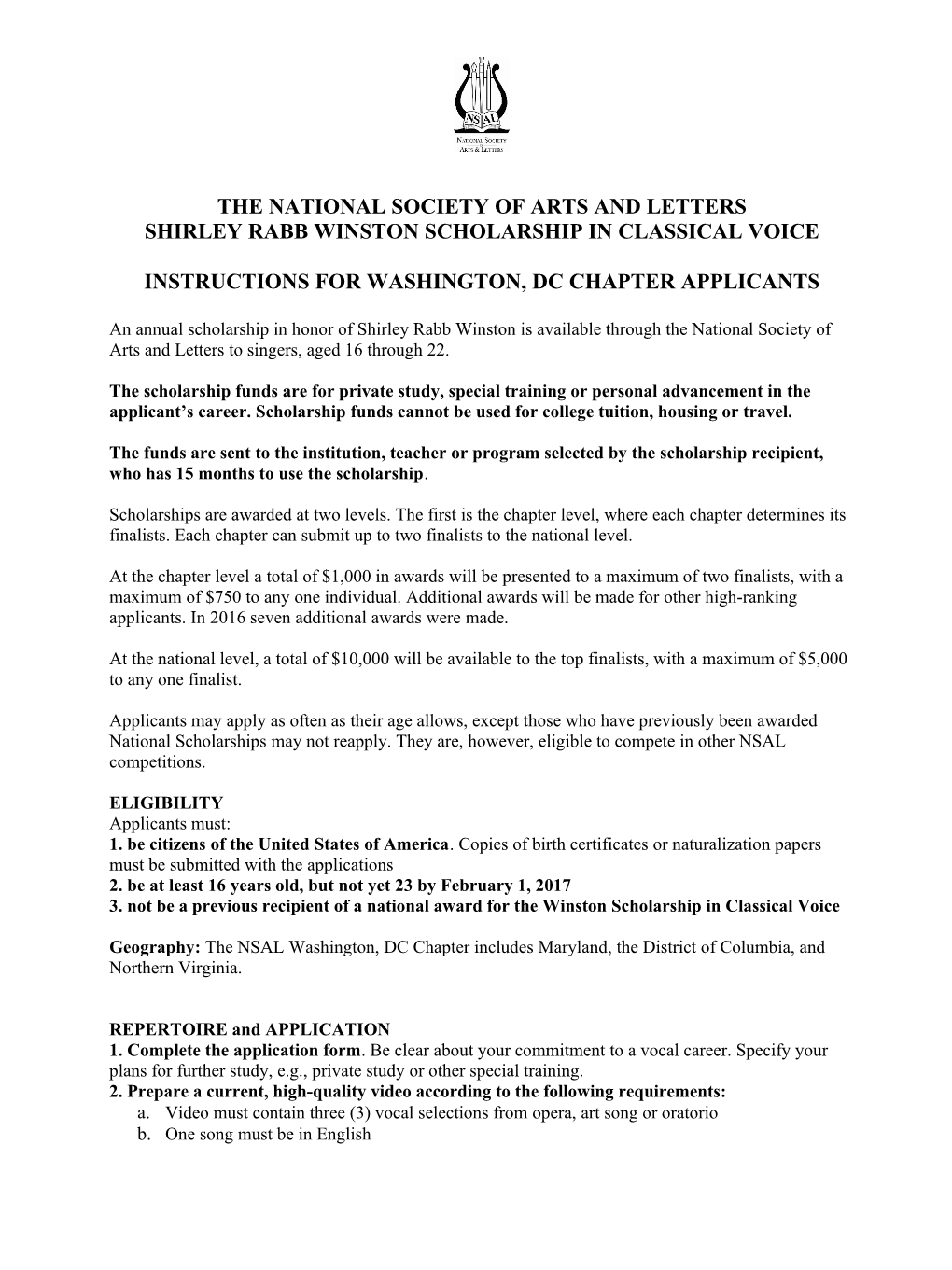 The National Society of Arts and Letters s1