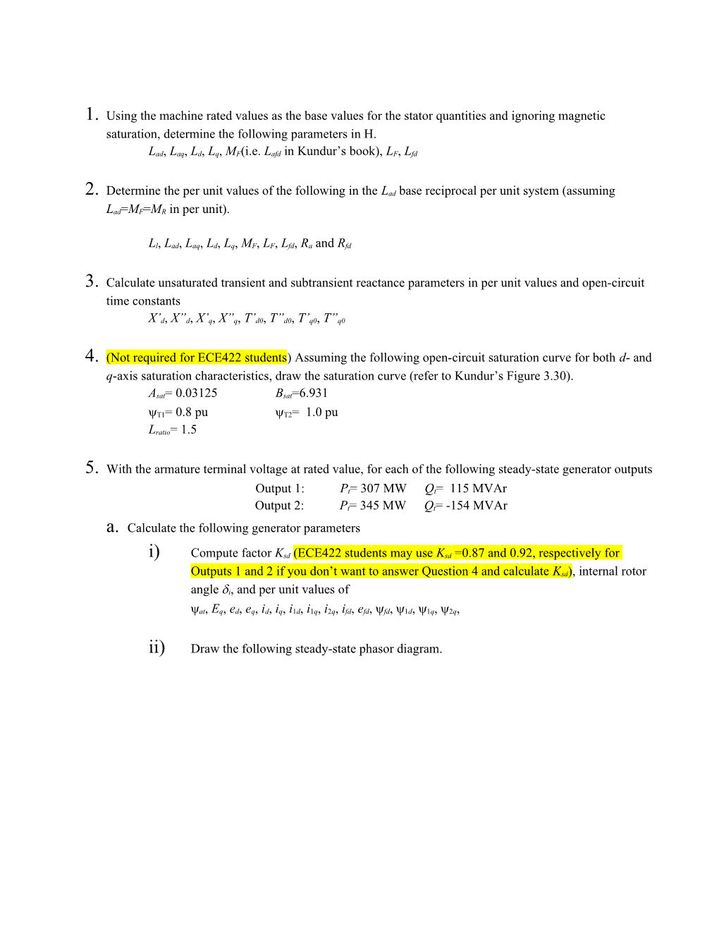 (ECE552 Students Need to Finish All Questions; ECE422 Students Who Finish the Highlighted
