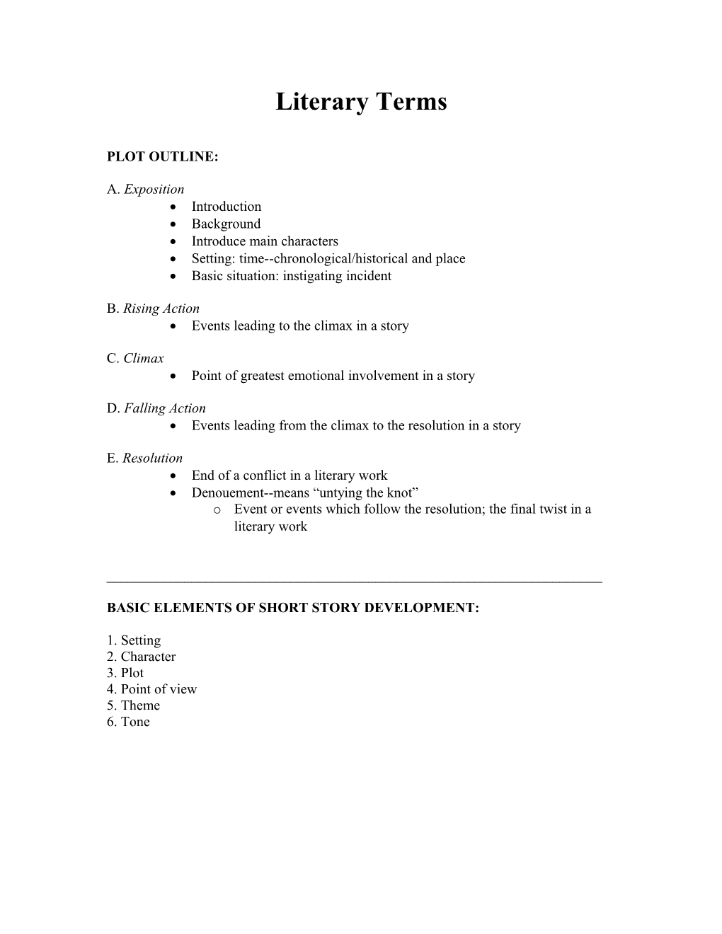 Setting: Time Chronological/Historical and Place