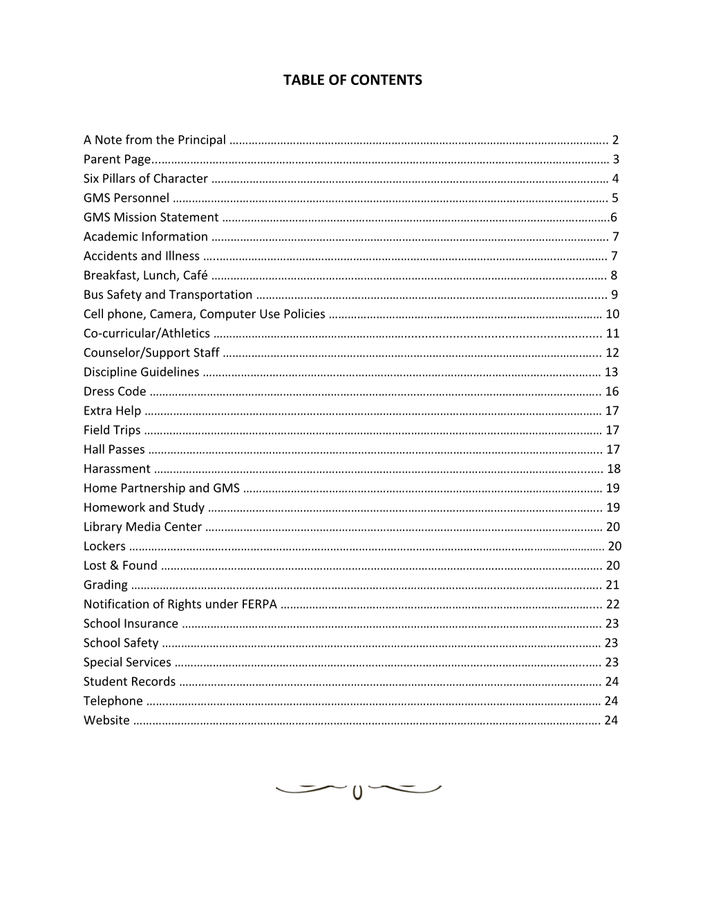 Table of Contents s584