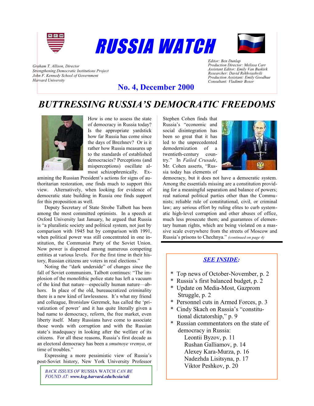 Buttressing Russia S Democratic Freedoms