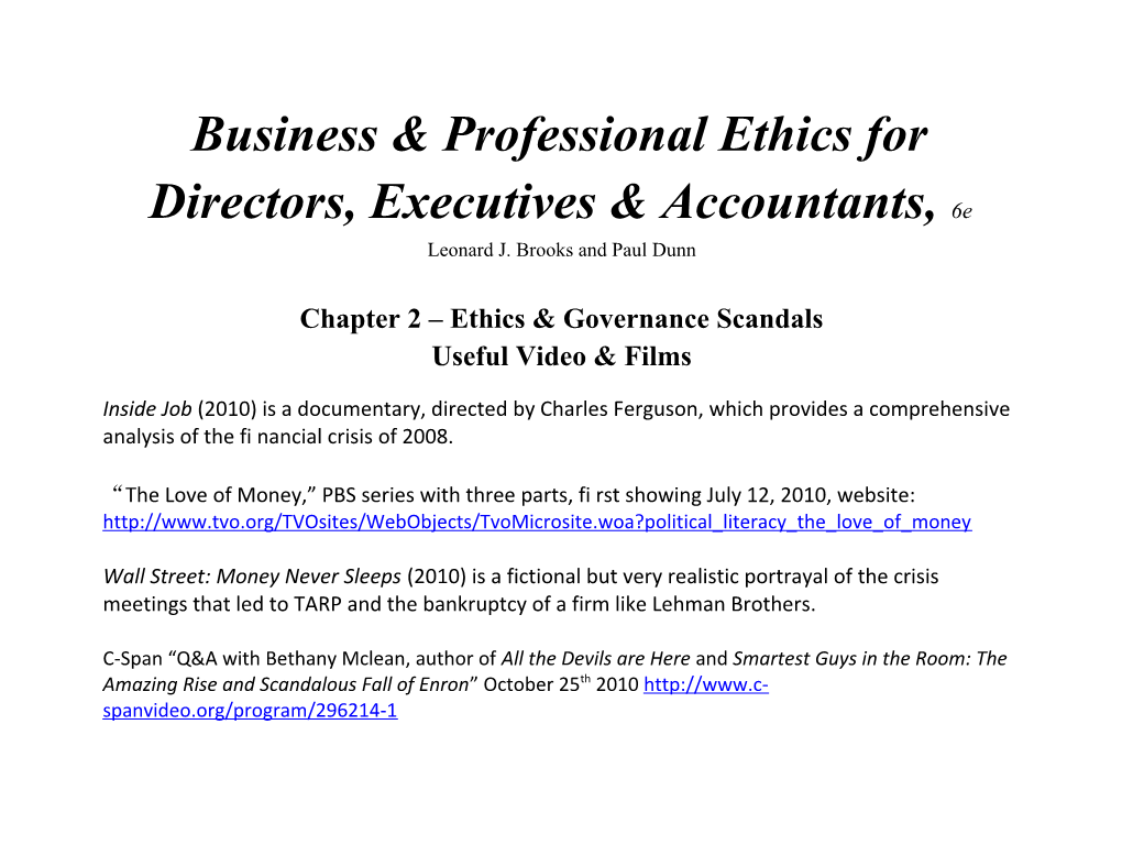 Business & Professional Ethics for Directors, Executives & Accountants, 6E