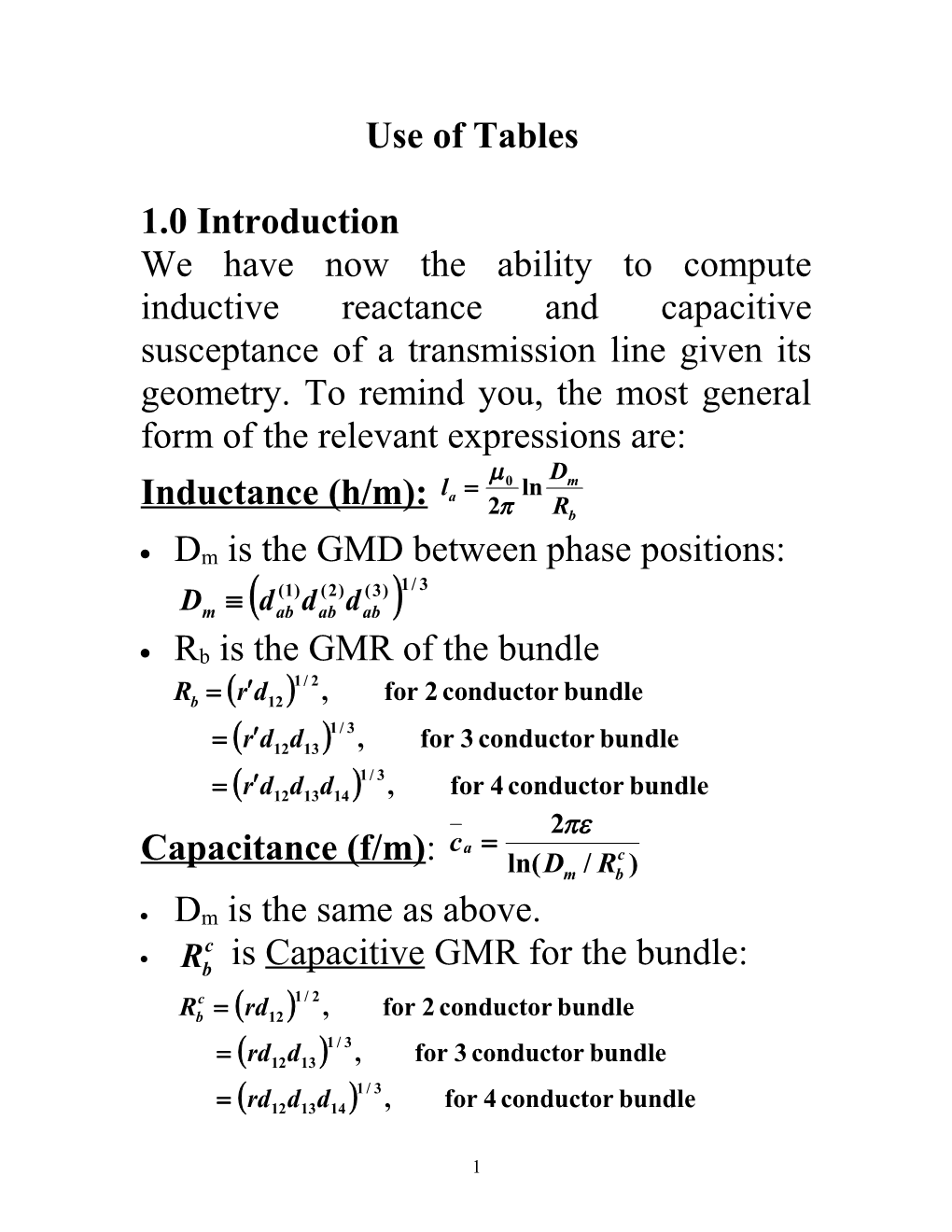 Notes 10: Conductor Sizing & an Example