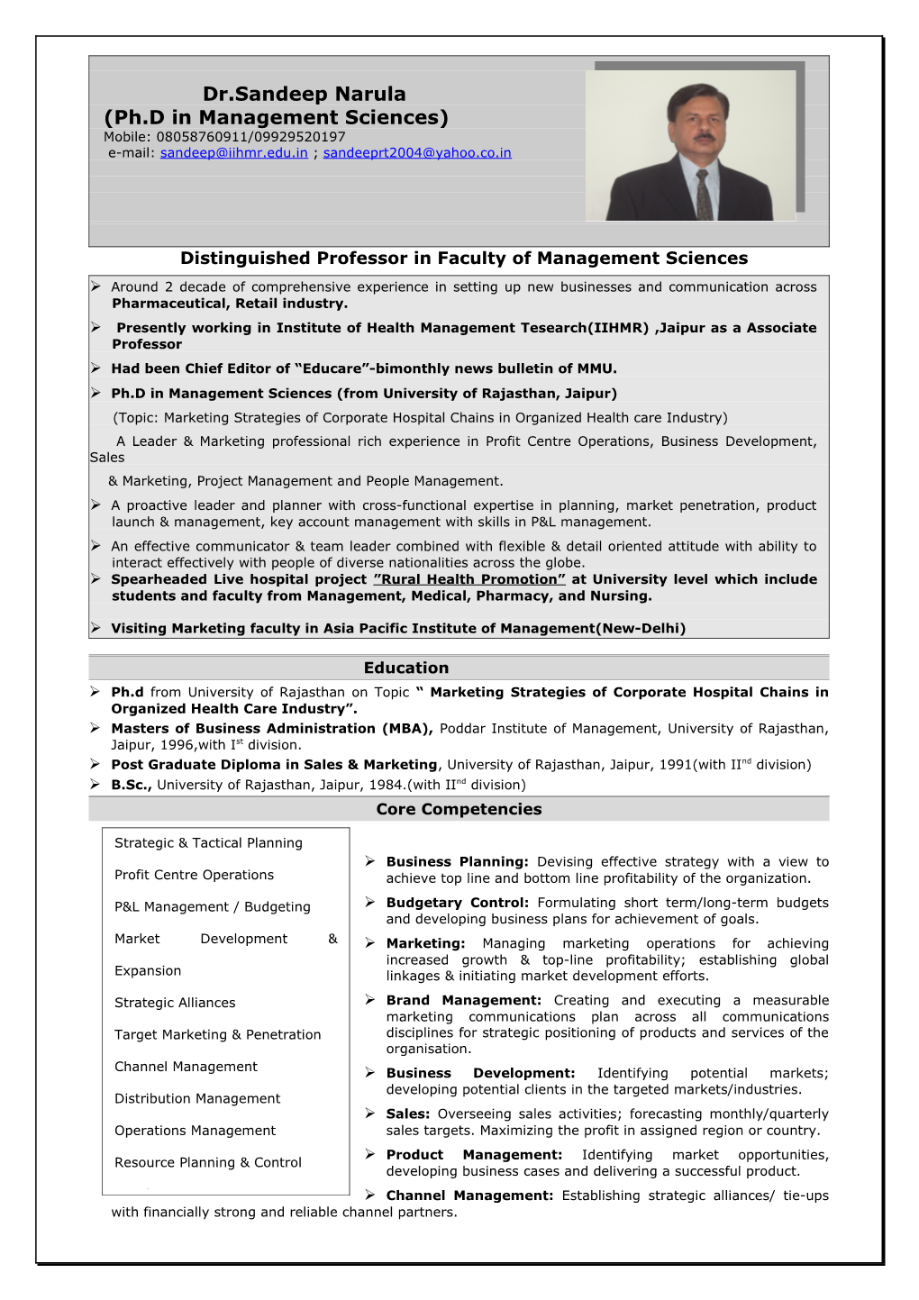Distinguishedprofessor in Faculty of Management Sciences