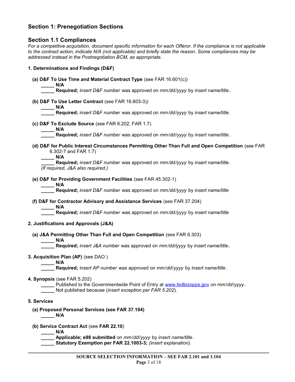 Business Clearance Memorandum -- Form (>$500K)