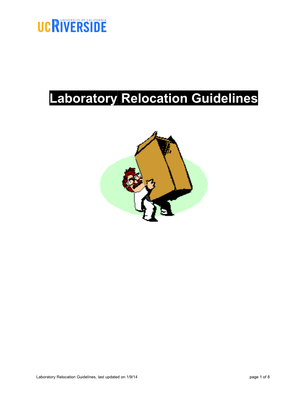 Laboratory Relocation Guidelines