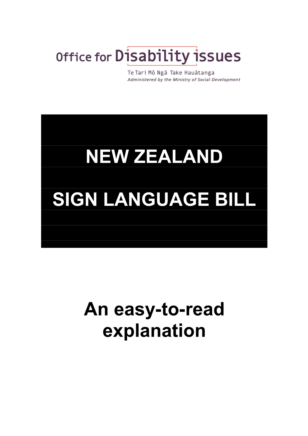 Sign Language Bill