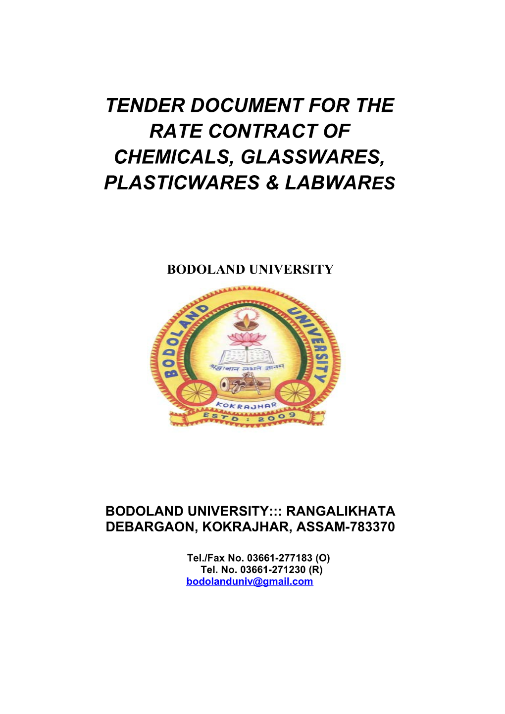 Response Form for Expression of Interest for Supply of Goods & Services