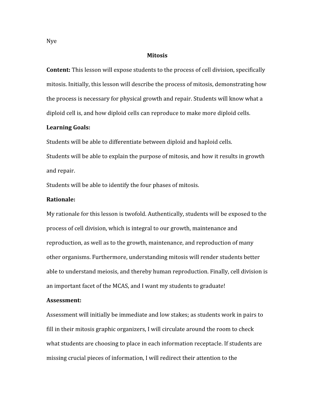 Students Will Be Able to Differentiate Between Diploid and Haploid Cells