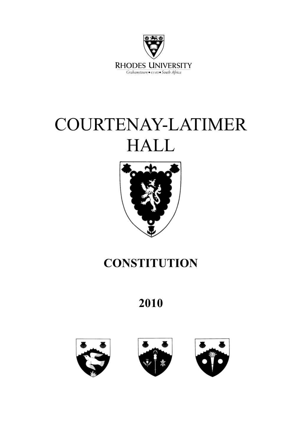 Constitution of Courtenay-Latimer Hall Page 9