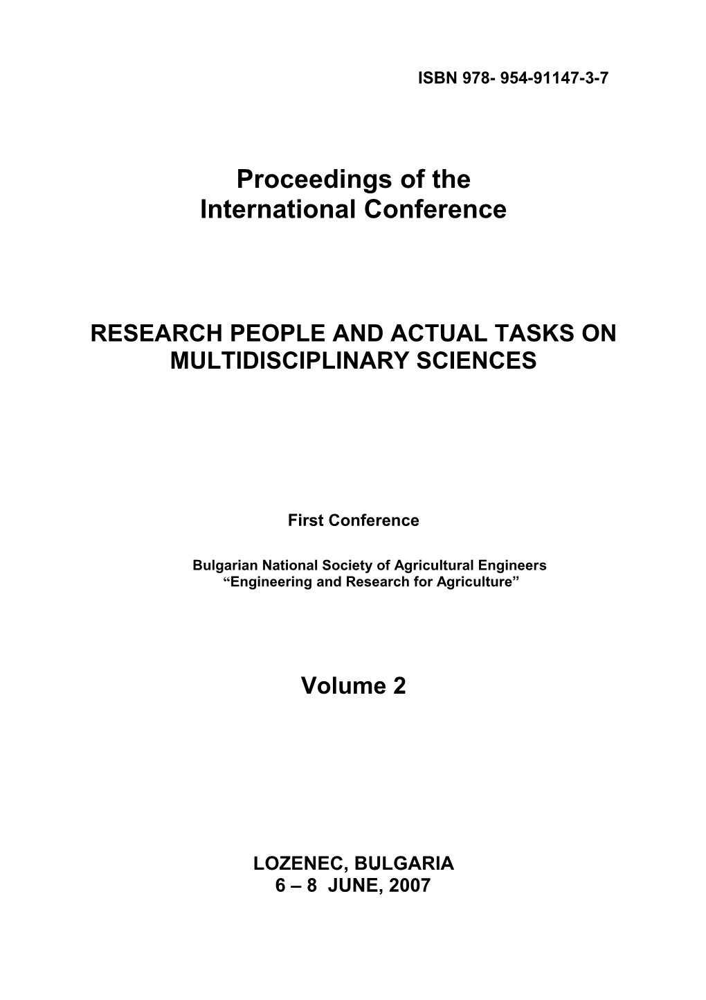 Research People and Actual Tasks on Multidisciplinary Sciences