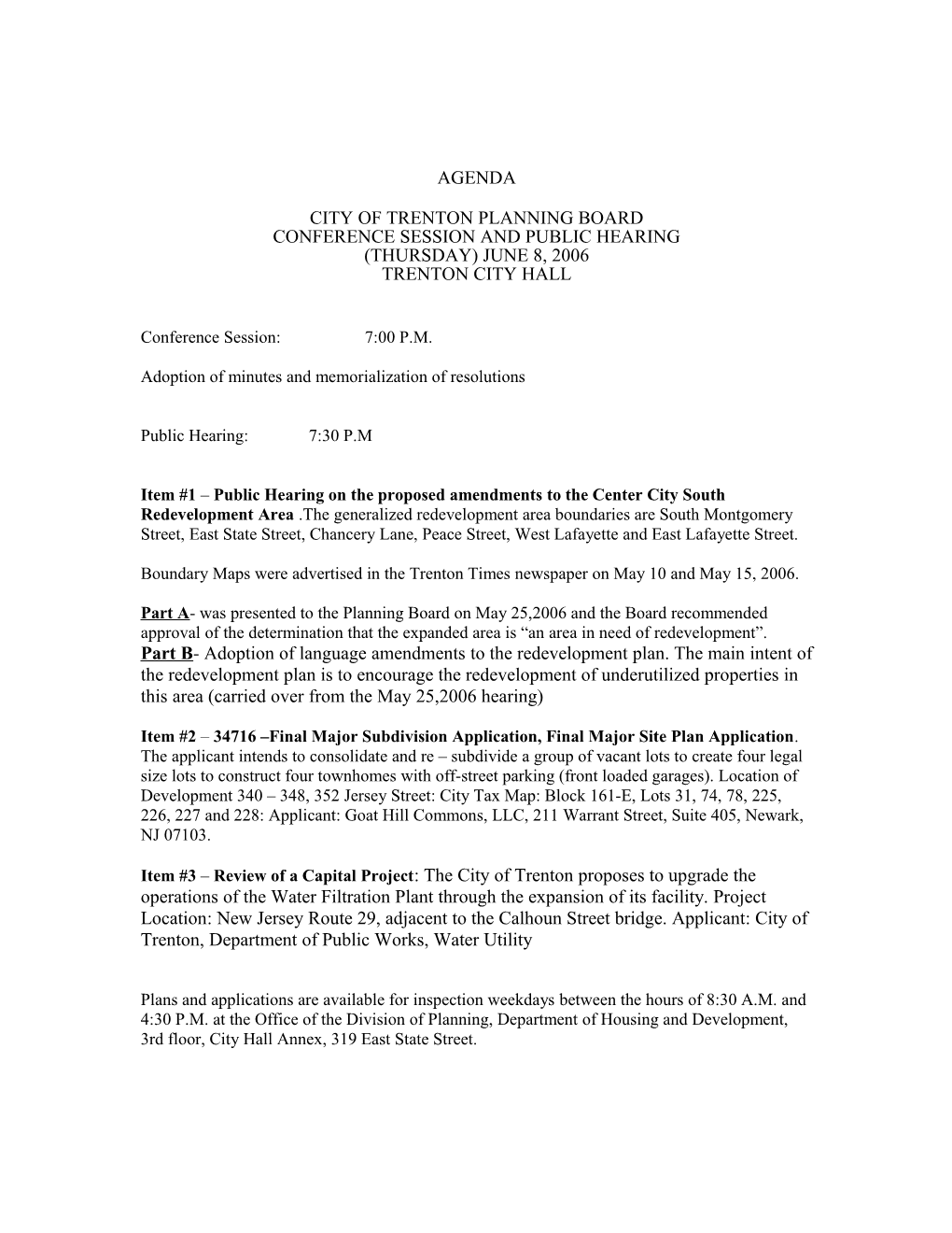 City of Trenton Planning Board s3