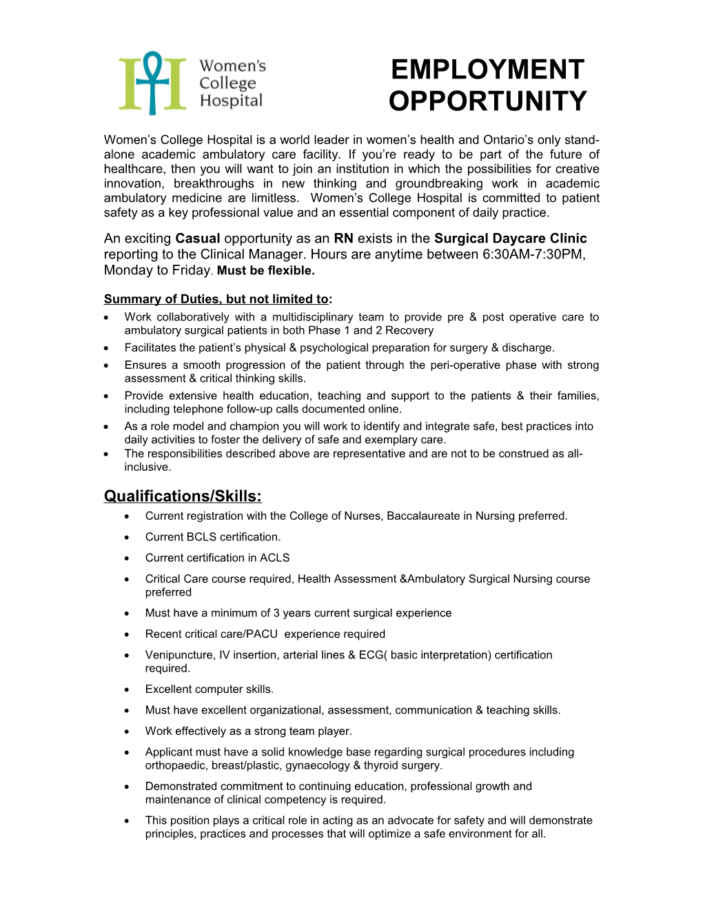 Employment Opportunity s28