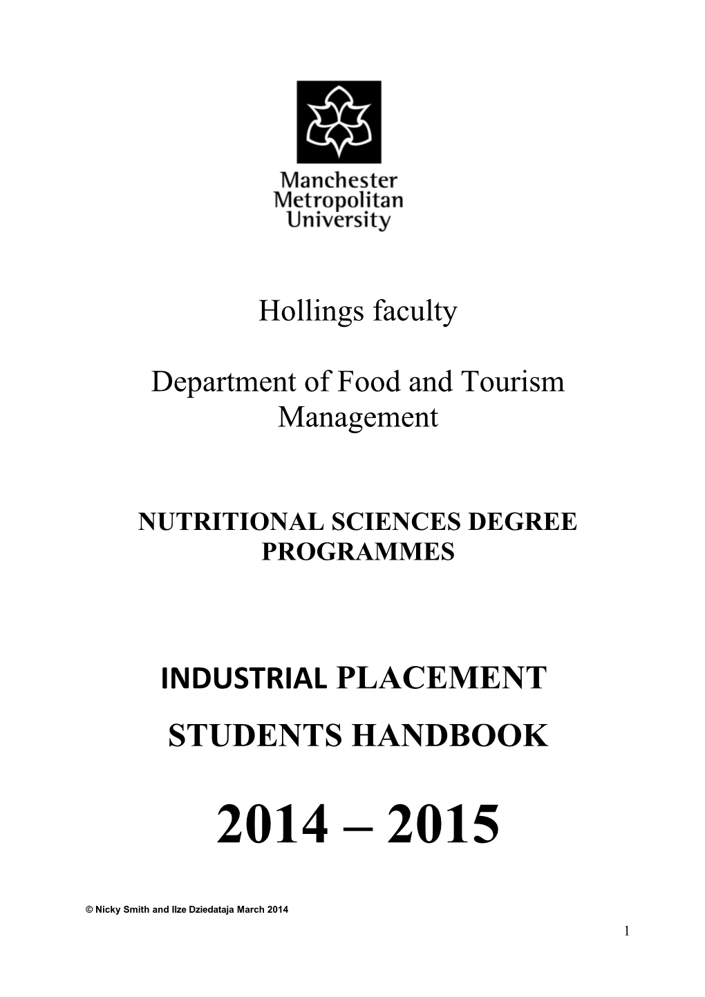 Department of Food and Tourism Management