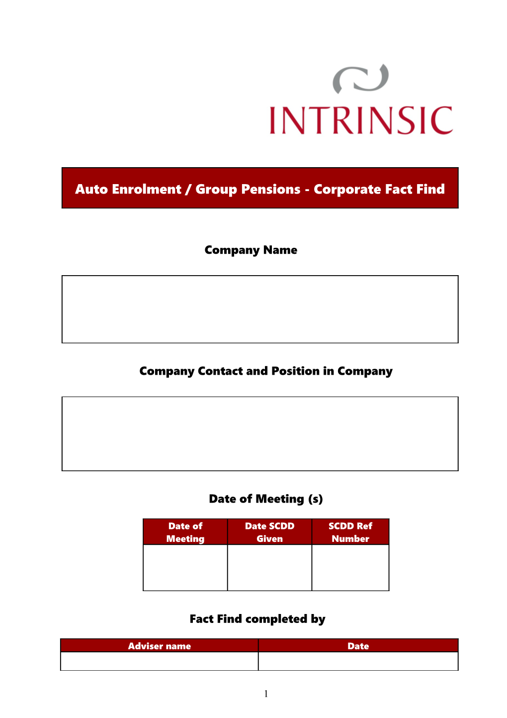 Company Contact and Position in Company