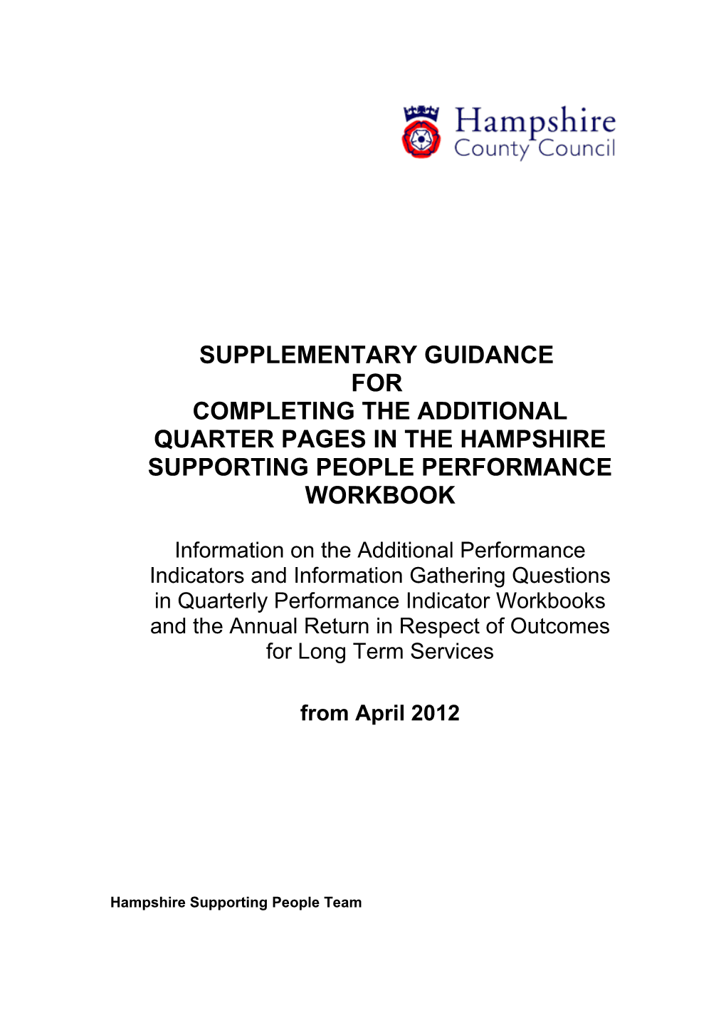 Common Assessment Framework (CAF)