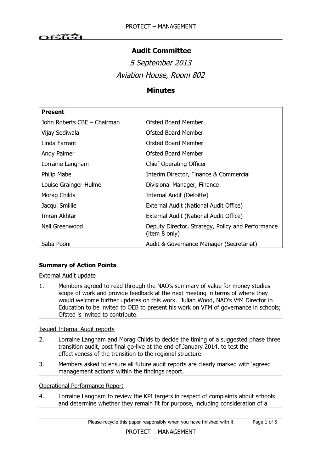 Audit Committee Minutes s1