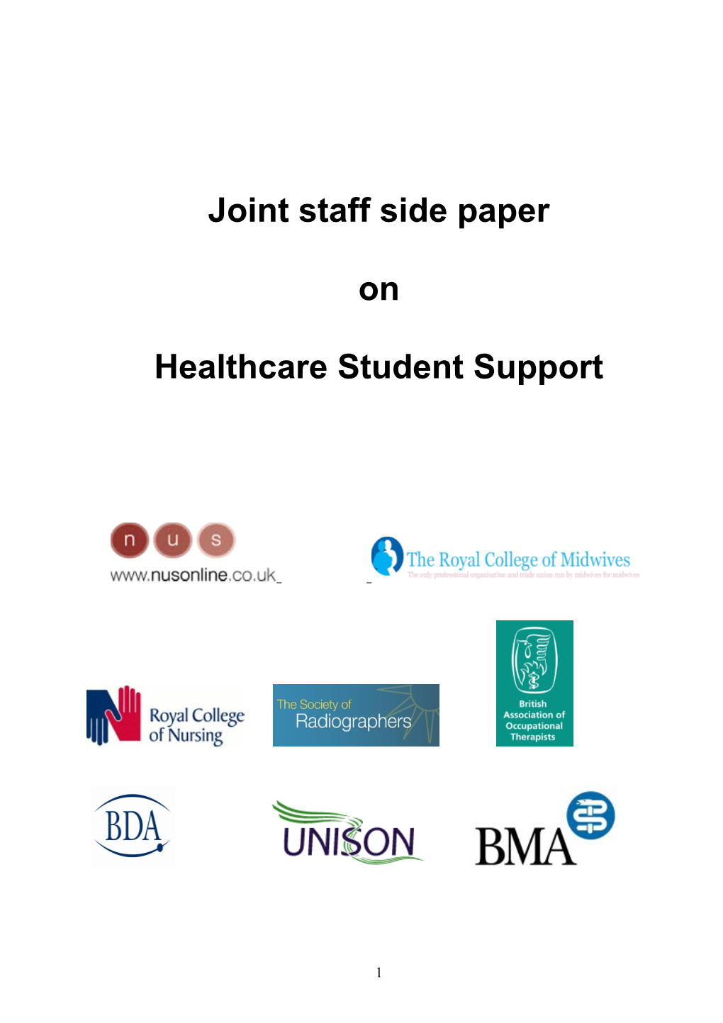 Joint Staff Side Paper