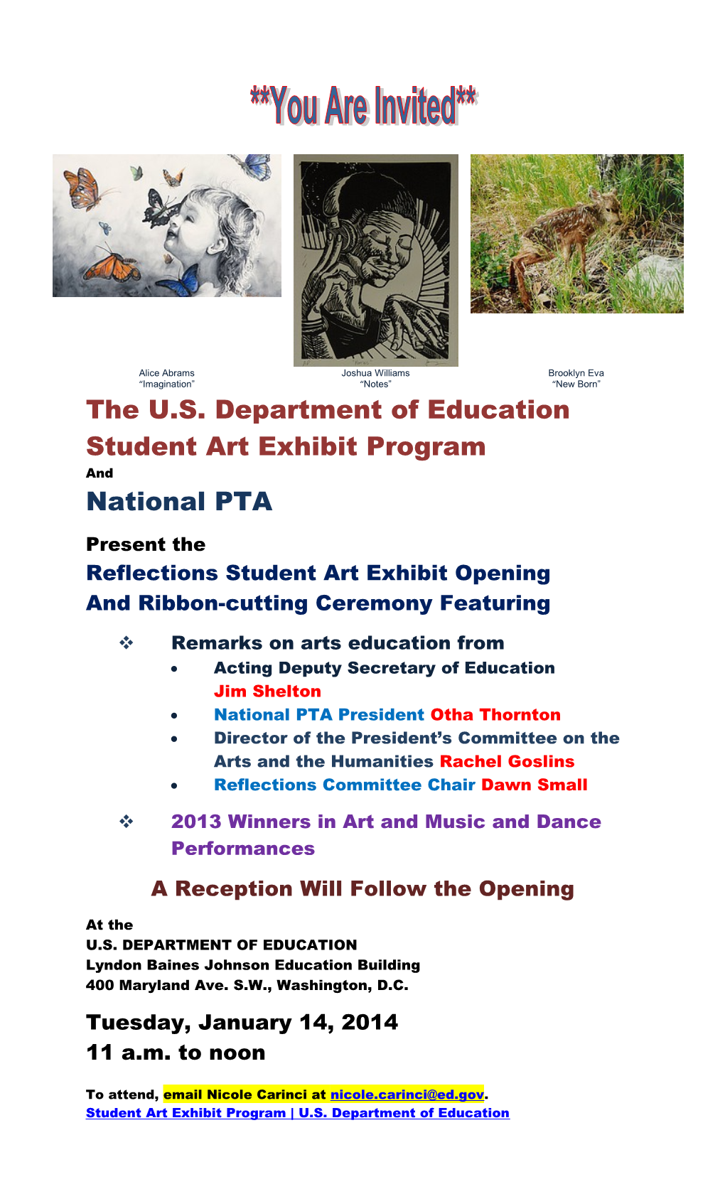 Student Art Exhibit Program