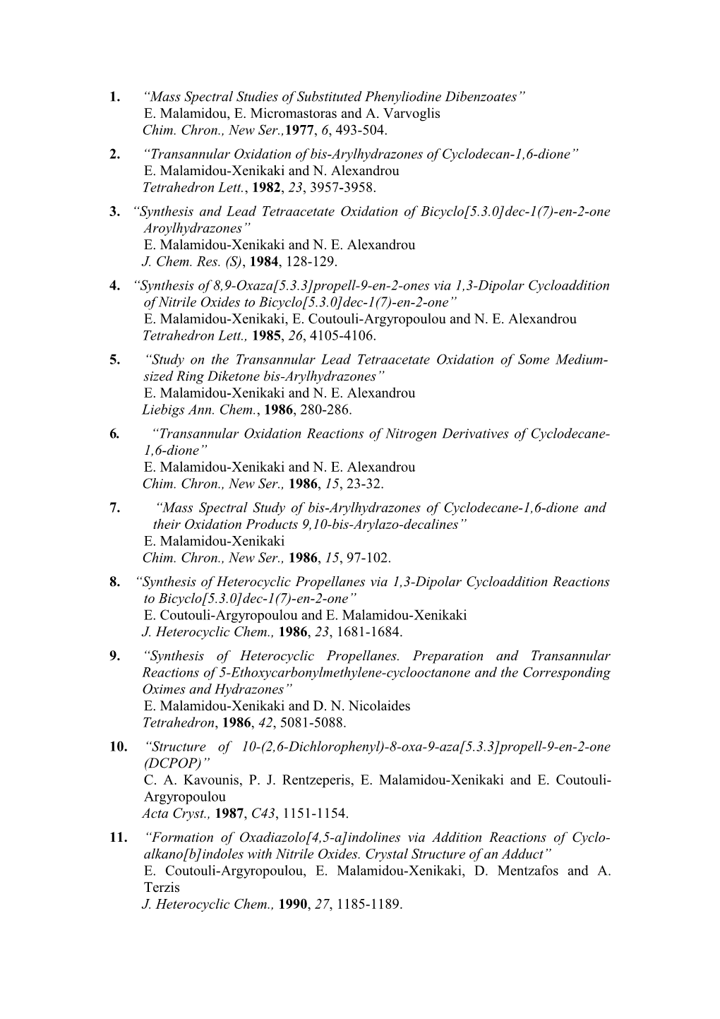 1. Mass Spectral Studies of Substituted Phenyliodine Dibenzoates