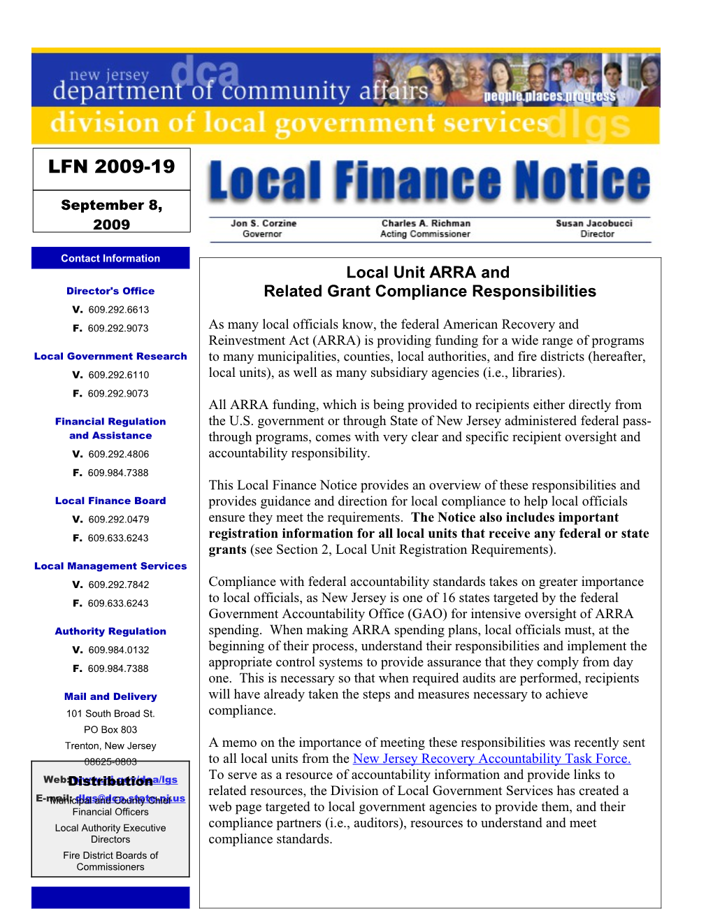 Local Finance Notice 2009-19 September 8, 2009 Page 5