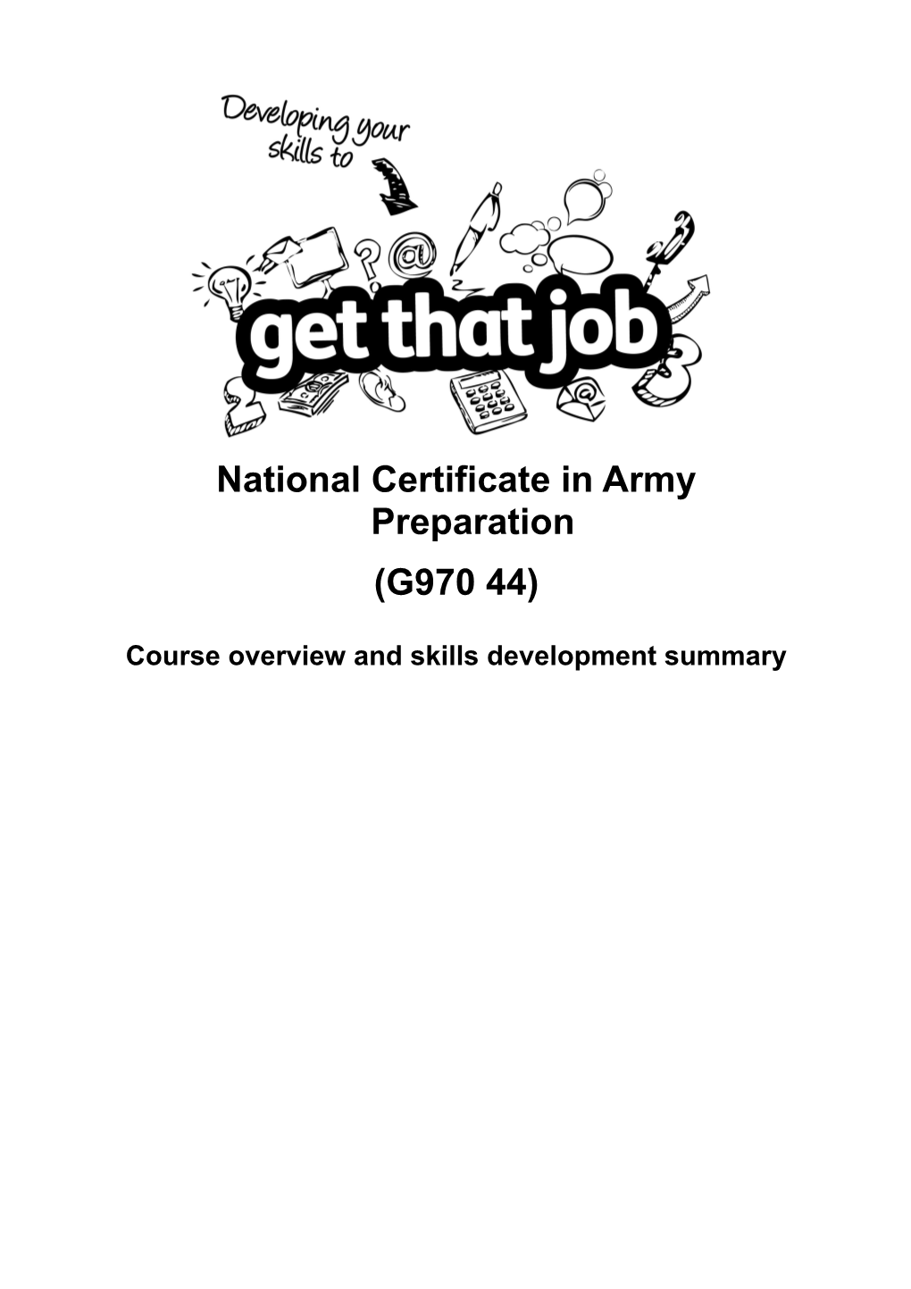 National Certificate in Army Preparation