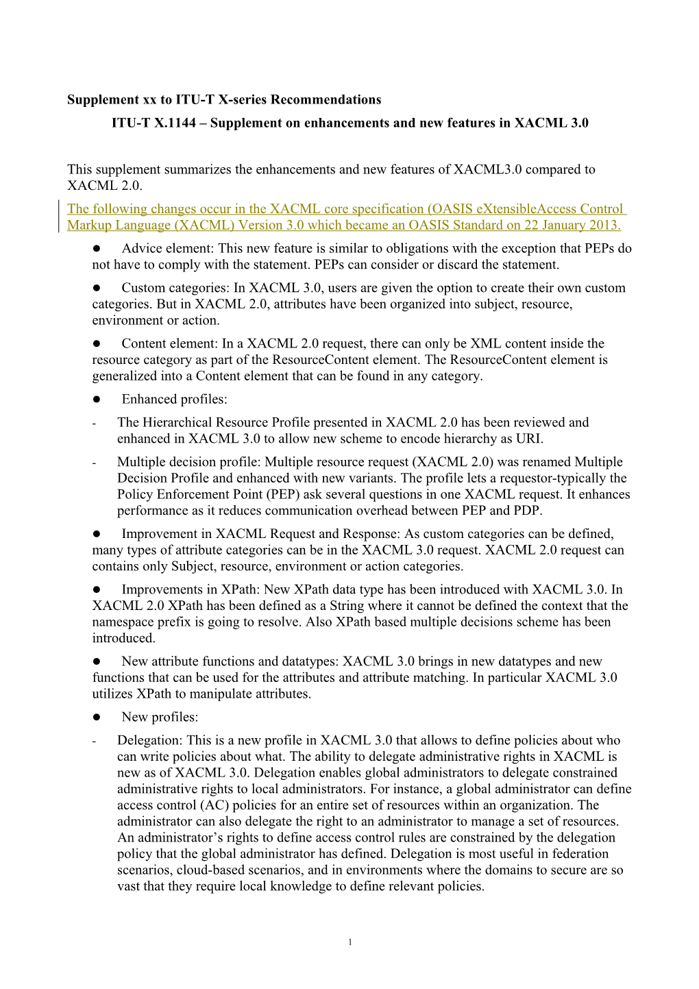 Supplement Xx to ITU-T X-Series Recommendations