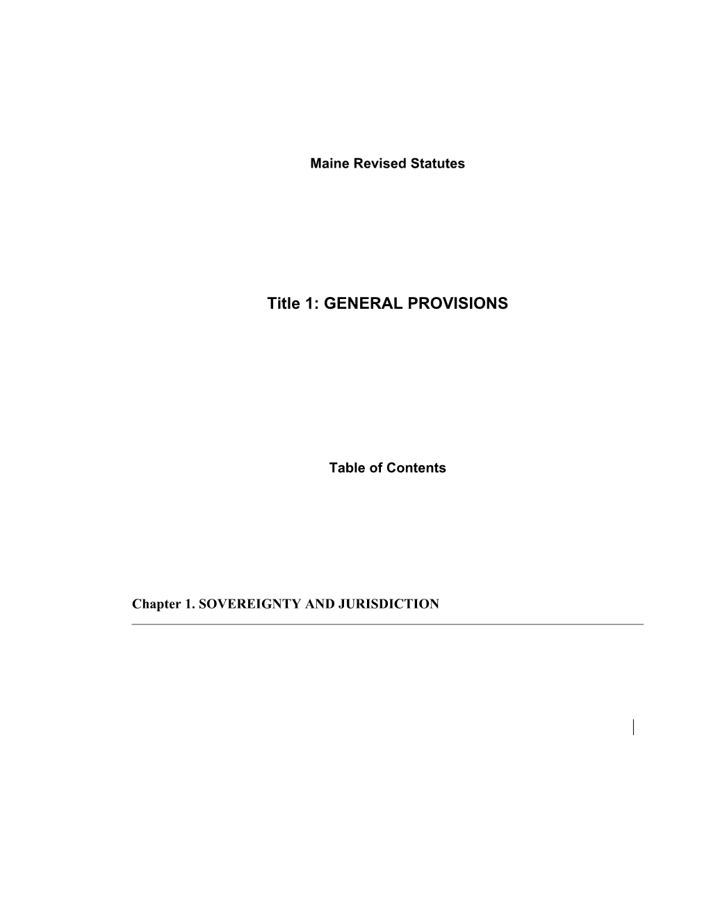 MRS Title 1: GENERAL PROVISIONS