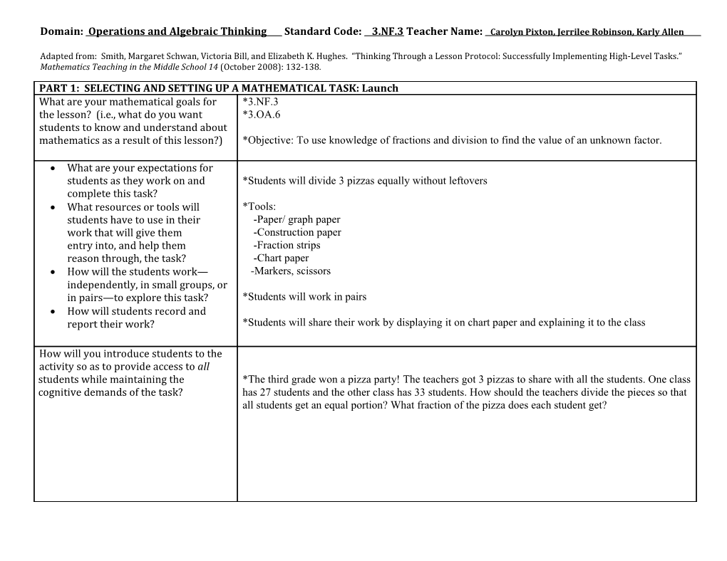 Thinking Through a Lesson Protocol (TTLP) Template s13
